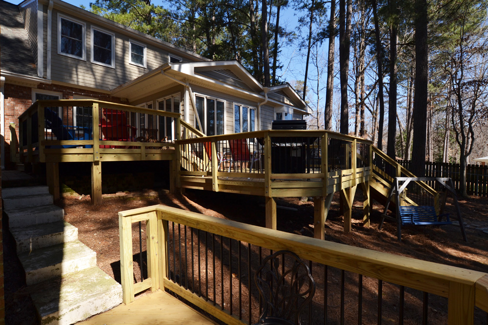 Hardwood decking in an elegant design