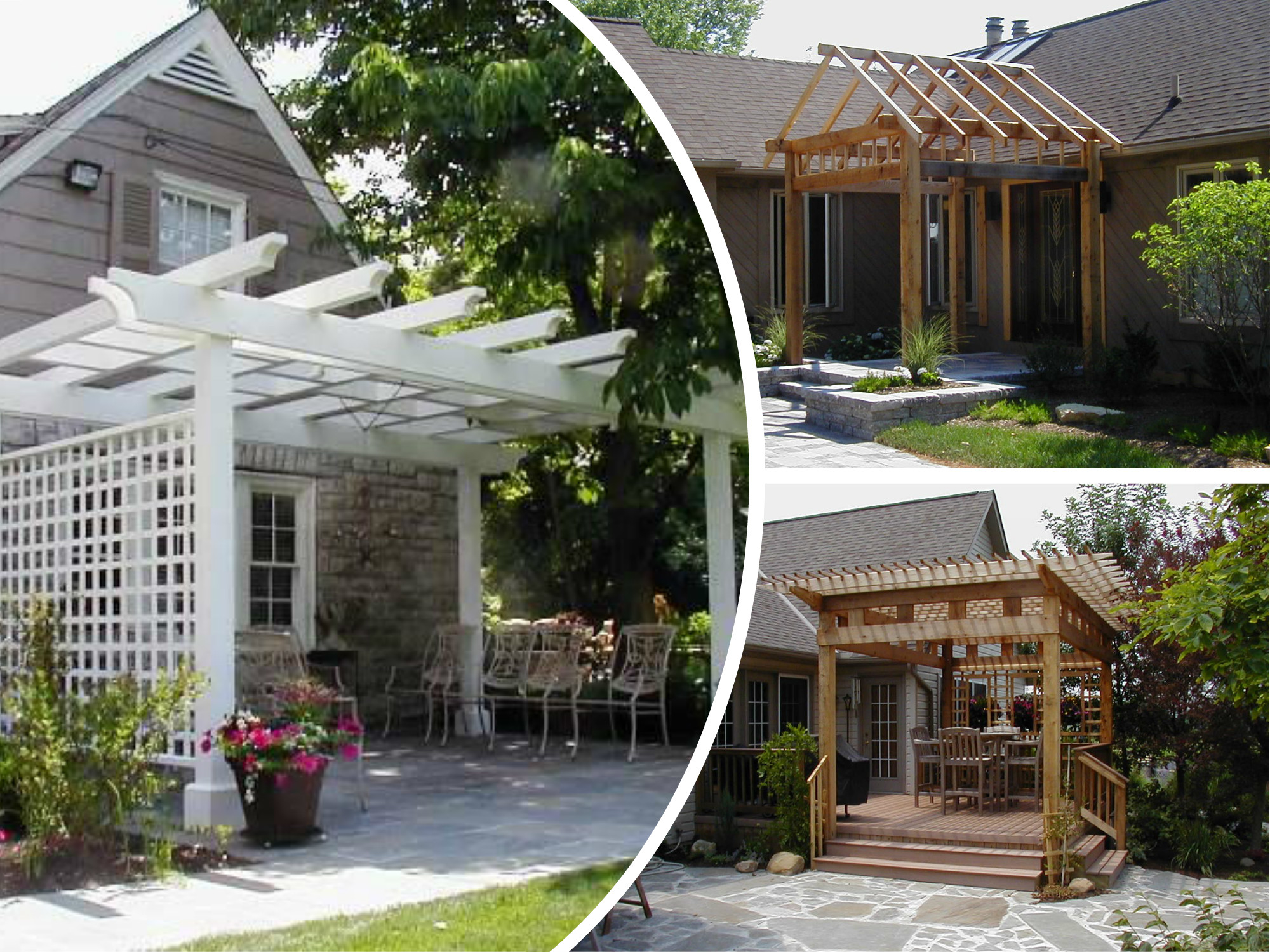 Pergola creates a private  getaway