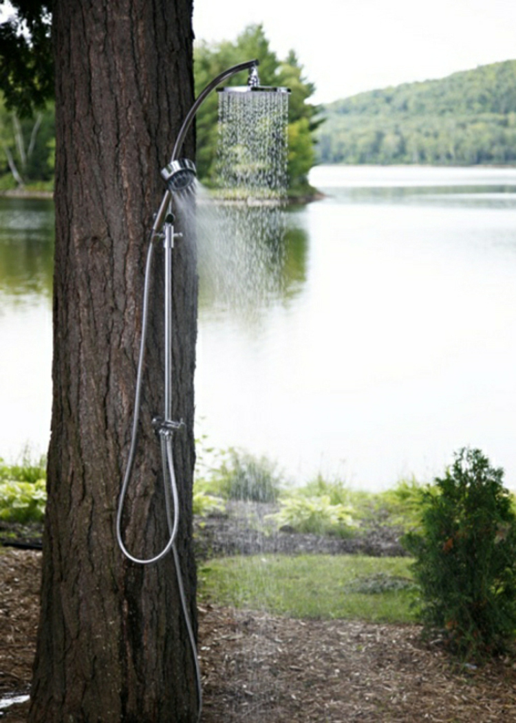 Rustic Outdoor Cabin Shower