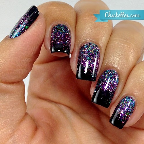 Gel II Midnight Blue, Foils and Chunky Glitter