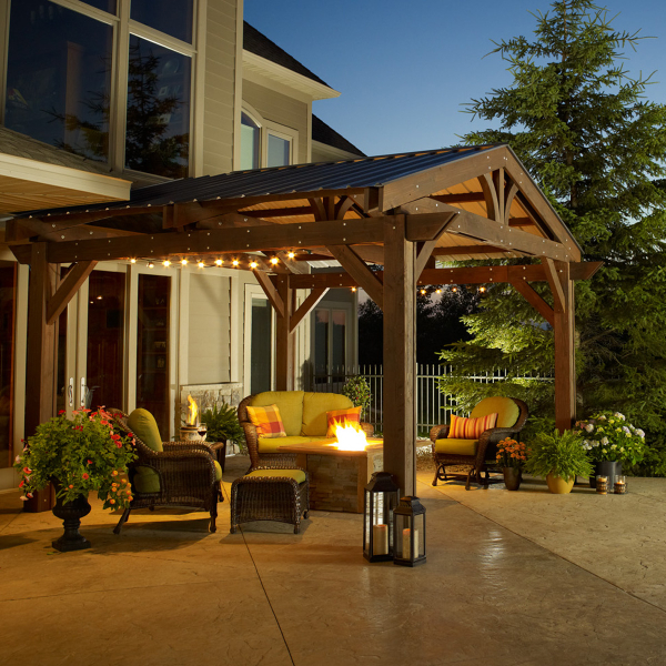 Simple Outdoor Living Design with Pergola | Download Plan –  MyPatioDesign