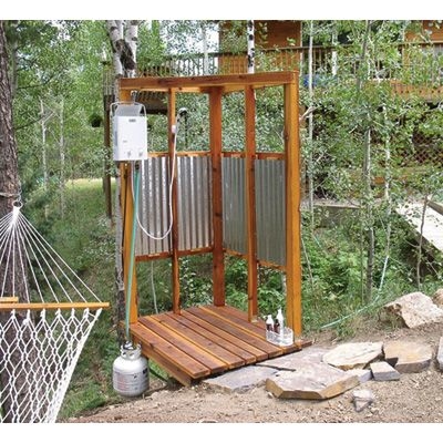 outdoor shower stall