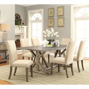 2m Ext Table With Regent Beige Knockerback Wing Dining  Chairs