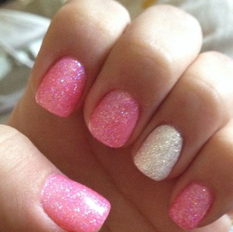 Pink Gel Polish Nail design,Nails at home