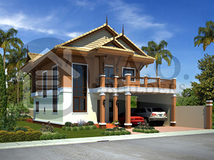 MODEL RHIAN : Description: 2 Storey Modern Design w/ Lower Ground Floor  (Ideal for 12m x 15m = 180 sq