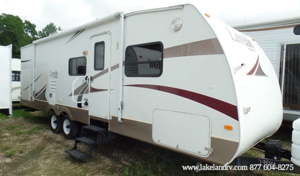 Outdoor shower with a Four Wheel Camper