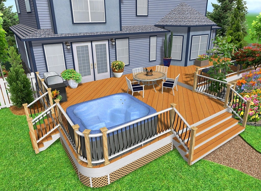 hot tub backyard design