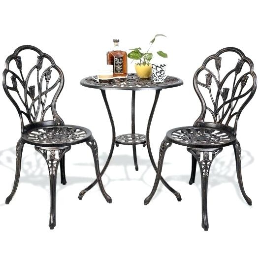 Domi Outdoor Living Patio Furniture Dining Set 4 Piece Cast Aluminum Patio  Furniture Conversation Set with Cushions and Coffee Table Antique Bronze  *** You