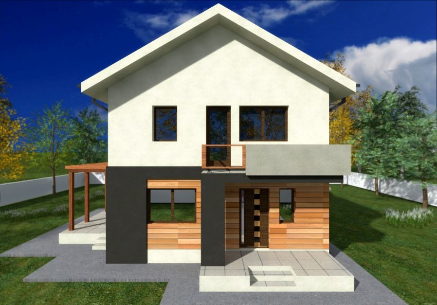 White And Brown Wall Modern 2 Storey House Designs And Plans Can Be Decor  With Small Terrace Can Add The Natural Touch Inside House Design Ideas With  Garage