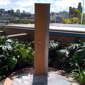 Outdoor showers were once restricted to rinsing off at the beach or after  getting out of the pool, but who says you can't shower under blue skies  outside