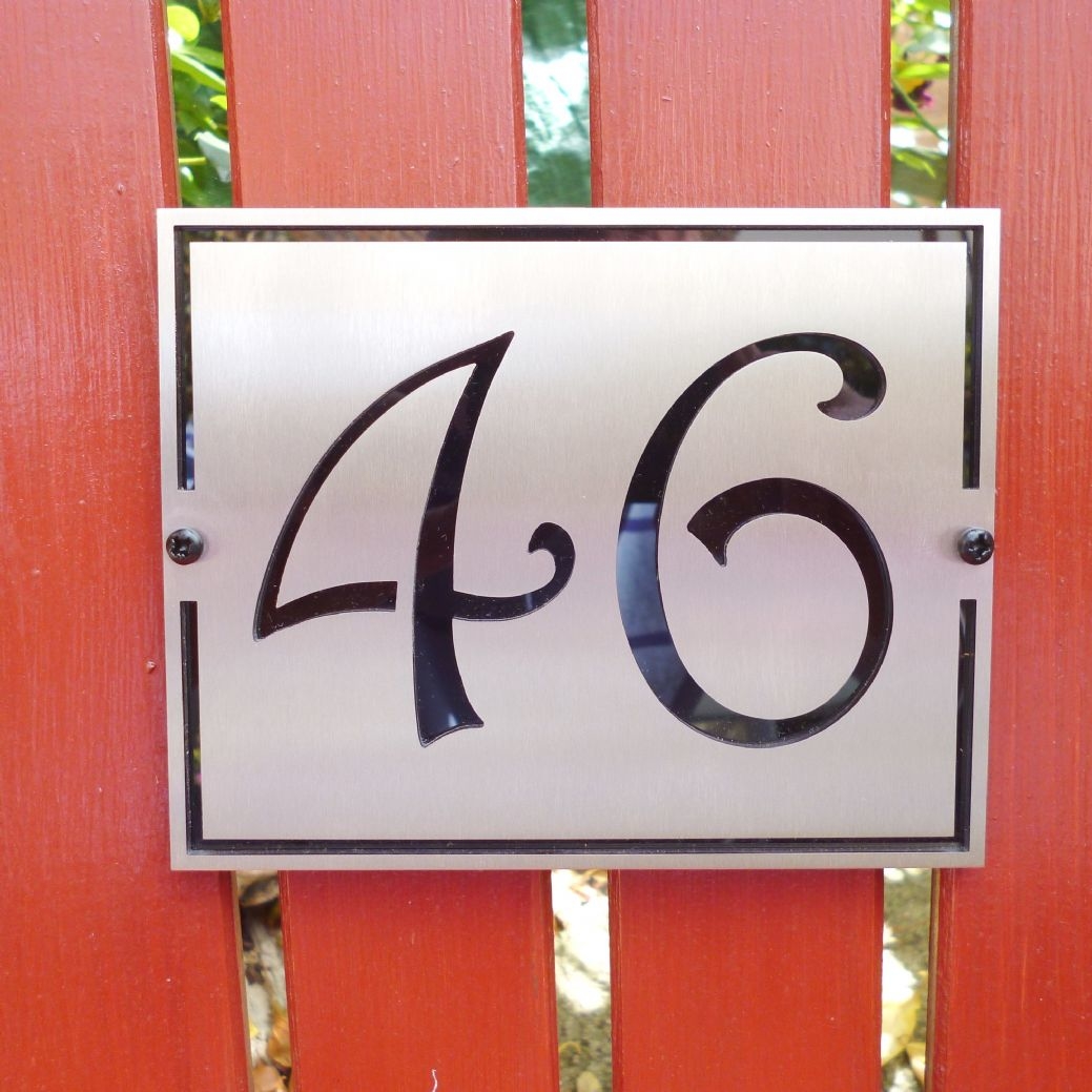 neutra house numbers house numbers modern led signage apartment number  signs face brushed aluminum neutraface house