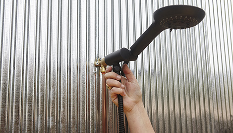 outdoor shower