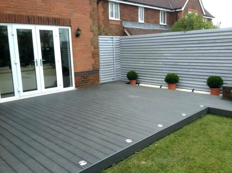 grey  composite decking