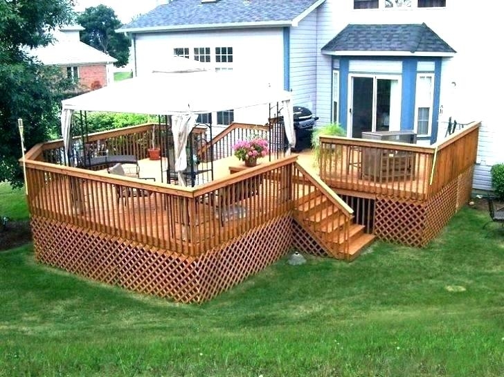 two level deck designs low deck design large high two level deck with  privacy screen and