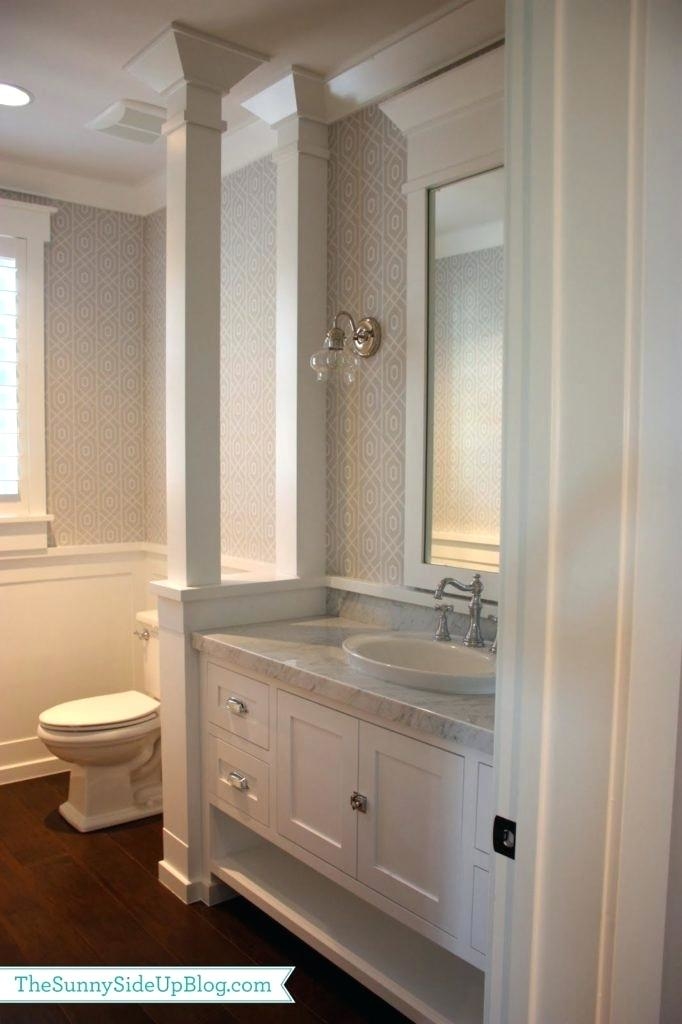 wainscoting in a small bathroom