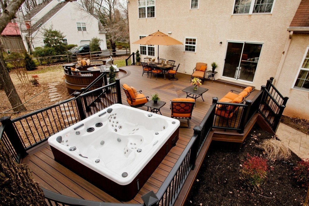 Backyard Deck Ideas With Hot Tub Pool Deck Cover Pool Deck Cover Decking Ideas  Hot Tub 4 Swimming Backyard Design Inexpensive Sliding Deck Designs Ideas  Hot