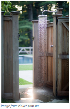 An outdoor shower in South Carolina