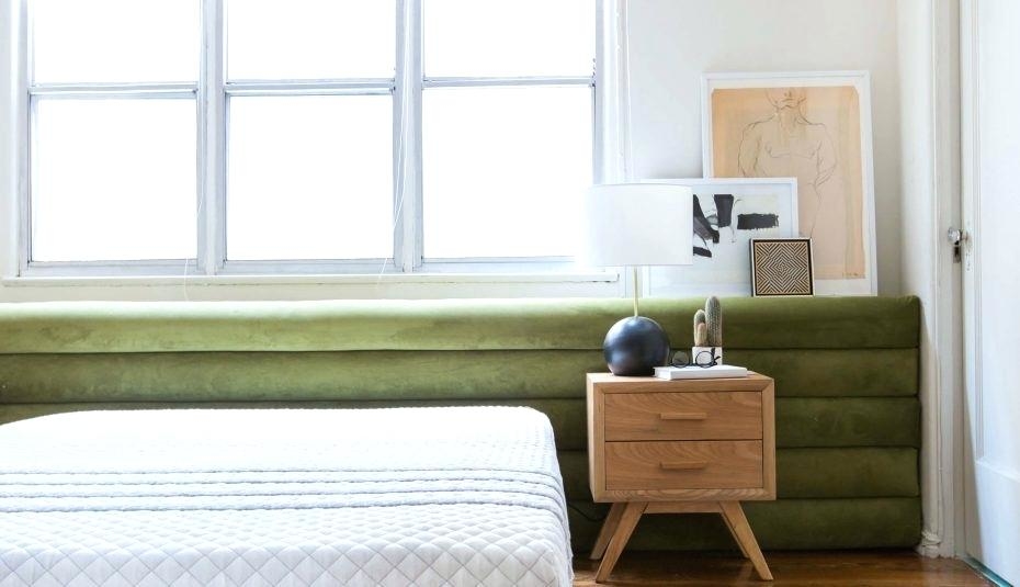 wood and metal bedroom