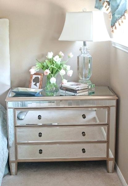 rustic mirrored nightstand